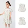 Ropa Infantil Balabala Vestido para Niñas Vestido de Niña Línea A Dulce y Lindo Vestido de Gasa Vestido de Verano con Cuello