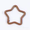 Hebilla de Resorte de Estrella de Cinco Puntas Pintada de Metal Colorida Accesorios para Joyería Llavero DIY Hecho a Mano Anillo de Conexión Colgante Venta al por Mayor