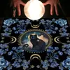 Mantel de Tarot Tela Esterilla Tarjeta de Tarot Fase Lunar Sol Árbol de la Vida Mantel de Terciopelo