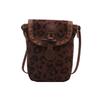 Bolso de Axila Leopardo de Moda Bolso Balde Moda Vintage Coreana Invierno 2024 Nuevo Diseño Nicho Estilo Occidental Bolso de Hombro