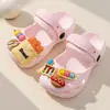 Sapatos Perfurados Infantis Verão Meninas Interno Casa Exterior Antiderrapante Solado Macio Princesa Bebê Desenho Animado Sandálias Fofas