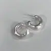 Pendientes Minimalistas Geométricos de Metal Cepillado en Forma de C para Mujer, Estilo Fresco, Accesorios de Pendientes Versátiles de Moda de Gama Alta de Nicho