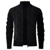 Suéter Cardigan para Hombre con Cuello Alto, Chaqueta Gruesa de Punto Chenilla para Otoño e Invierno 2025 Comercio Exterior