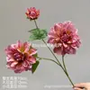 Flores Artificiais, Linda Dália com 3 Cabeças, Flor Nacional Chinesa, Flores de Seda, Peônia Estilo Chinês, Materiais de Flor de Dália Atacado