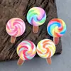 Funda para Teléfono Móvil Pegamento Crema DIY Pasador Accesorios de Resina Juguete de Comida Dulce Simulación Piruleta Llavero DIY Venta al por Mayor