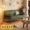 Sofá de tela pequeño para apartamento para vivienda de alquiler, sala de estar, dormitorio, sofá de madera maciza, sofá de un asiento, sofá de balcón