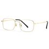 Montura de Gafas Lisas Estilo Abstinencia para Rostro Pequeño de Mujer Montura de Metal Estilo Hong Kong Gafas Planas Anti-Luz Azul con Gafas para Miopía para Hombres y Mujeres