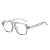 Armazón de Gafas Cuadrado de Color Transparente Estilo Coreano de Montura Grande para Mujer, Moda, Cara Redonda, Potencia Ajustable, Espejo Plano para Cerca, Espejo Anti Luz Azul para Hombre