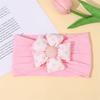 Diadema de Nylon para Niños Europeos y Americanos con Lunares y Flores, Diadema de Nylon Jacquard de Ala Ancha, Accesorios para la Cabeza de Tela Suave de Alta Elasticidad para Bebés