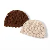 Gorro de Cachemir para Mujer 100% Cachemir Puro Nuevo Otoño e Invierno Versátil Sencillo Cubre-Cabeza Tejido Calado Gorro Cálido