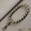 Pulsera de Sandalo Verde Argentino de 8mm con Doble Bucle para Hombres y Mujeres, Cuentas Budistas de Sandalo, Cuentas de Oración, Artículo Cultural, Regalo al por Mayor