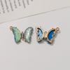 Xiaohongshu mismo estilo color mágico Zhejiang color cambiante aretes de mariposa tridimensional collar colgante de aleación accesorios joyería DIY al por mayor
