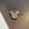 Lindo oso conejo de dibujos animados con diamantes completos accesorios de aleación retro amor accesorios para el cabello pendientes ropa DIY accesorios hechos a mano