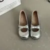 Zapatos Mary Jane retro de encaje versátiles para mujer, verano 2026, zapatos bajos de una tira, zapatos de cuero versátiles con tacón grueso para niñas
