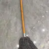 Mopa, anticuada, cabeza redonda simple, tira de tela de toalla, hilo de algodón, absorbente, mopa para polvo, para hoteles, fábricas y uso comercial, tradicional.
