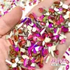 Cor de doce tamanho pequeno fundo plano diamante para arte de unha diamante formato misto diamante k9 vidro super brilho joias para arte de unha atacado