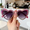 Novos Óculos de Sol com Amor Cravejados de Diamante para 2025, Estilo Europeu e Americano, Moda para Festas, Emagrecedores, para Homens e Mulheres