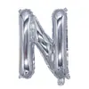 Globos de Foil Plateados de 16 pulgadas con Letras Inglesas A-Z y Números 0-9, Soportan Varios Conjuntos de Combinaciones de Globos de Papel de Aluminio