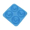 Molde de dona de cuatro agujeros herramientas para hornear en horno Herramientas Diy seis moldes de silicona para pastel al por mayor en existencia