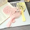 Peine Masajeador Compacto Hueco Estilo Dibujos Animados de Pata de Gato con Dientes Suaves Lindos, Esponjoso, Portátil, Color Caramelo para Estudiantes
