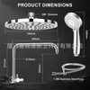 Cabezal de ducha australiano Wels caliente y frío, set de ducha de mano presurizado de 3 funciones