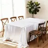 Toalha de Mesa Espessa Acessível Luxo High-End 2025 Novo Estilo Simples Retangular Cetim Cor Pura Toalha de Mesa para Mesa de Sobremesa Toalha de Mesa