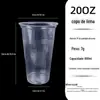 Copo Descartável Copo de Plástico PP Copo Transparente Copo Espesso para Bebidas Chá com Leite Doméstico Catering Chá Descartável Copo de Água