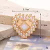 Acessórios Criativos Novos DIY de Coração de Pérola Liga de Zinco Acessórios de Rosa com Gotejamento de Óleo Material de Joia para Capa de Celular para Mulheres