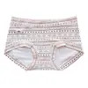 6178 Pantalones Cortos de Seguridad para Mujer Estilo Fair Isle Cuadrados Pequeños, Algodón Puro, Entrepierna Extendida, Largo Completo, Antibacteriano 10A, Cobertura Total