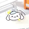Clip de Papelería de Dibujos Animados Sanrio Acrílico para Fijar Documentos y Exámenes, Clip Transparente de Doble Capa Kuromi PP con Cola Larga