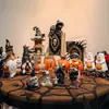 Decoraciones Nuevas de Halloween Transfronterizas Calavera de Resina Botas de Bruja Enano Elfo Calabaza Coche Adornos Creativos