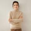 Camisa Básica de Cashmere Meia-Gola para Mulheres 25 Outono e Inverno Aconchegante e Quente Top Básico Versátil Suéter de Tricô Roupa Íntima Elegante