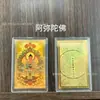 Adesivo de Celular Ouro 999 Estátuas Coloridas de Buda Cartão Dourado Esta Vida Doze Signos Oito Deuses Protetores Shou Tathagata Amuleto