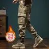 AliExpress 2026 Otoño/Invierno Retro Americano Multibolsillos Color Sólido Casual Pantalones Cargo Sueltos Versátiles Joggers