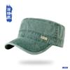 Nueva Gorra Plana de Algodón Puro para Hombre Primavera/Verano Circunferencia de Cabeza Grande Transpirable Gorra Militar Lavada Vintage Visera Gorra de Mezclilla