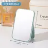 Espelho de Maquiagem LED com Luz, Espelho de Mesa para Mulheres, Espelho Pequeno para Dormitório de Estudante, Espelho de Bancada Redondo Pequeno Portátil