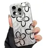 Suministro Exclusivo Transfronterizo de Fundas para Teléfono Florales Minimalistas Negras Estilo Ins, Producción y Venta al por Mayor de Fundas Anticaídas para Iphone18Promax