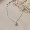 Colar de Aço Titânio com Zircônia Hexagonal, Design Feminino de Nicho, Versátil, Personalizado, High-End, Corrente de Clavícula Fashion e Tendência