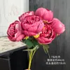 Peônia artificial simulada de 7 cabeças para decoração de casa, flor de peônia artificial para decoração de cena de casamento