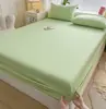 Sábana bajera de algodón de 40 hilos, pieza única, funda de colchón gruesa de algodón puro, funda de colchón de color liso simple