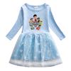 Vestido de outono das meninas roupas de outono 2022 Primavera e outono nova saia de malha estilo ocidental das crianças bebê manga comprida saia de primavera