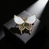 Acessórios de Vestuário Broche de Pérola com Strass Liga Broche de Borboleta Broche de Concha Anti-Exposição Broche de Alfinete de Segurança por Atacado Imitação