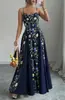 Comercio Exterior Transfronterizo de Amazon 2026 Verano Europeo y Americano Nueva Moda Vestido con Correa Estrecha la Cintura Estampado Ropa para Mujer