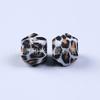 Cuentas hexagonales de silicona de 14 mm transfronterizas con impresión por transferencia de agua DIY Cuentas sueltas Accesorios para joyería Cuentas con estampado de flores Venta al por mayor