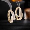 Ambiente exagerado Moda coreana nuevos aretes modernos lujo ligero de alta gama diseño personalizado anillo anillo aretes de hebilla de aro
