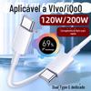 Cabo de carregamento rápido duplo tipo C de 120W para vivoX100s linha de dados X100SPRO linha de carregamento rápido para celular
