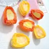 Juguetes de Comida de Simulación Accesorios de Resina Relleno de Crema de Coco Jackfruit Pasador DIY Funda de Teléfono Llavero Zuecos