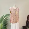 Zhi LiNova Blusa Jacquard Borboleta Estilo Chinês com Manga Flare 2026 Verão Nova Estilo Nacional Jovem Top
