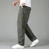 Pantalones de Trabajo, Pantalones Largos Elásticos, Absorbentes del Sudor, Amigables con la Piel, Transpirables, Cómodos, Pantalones Casuales de Pierna Recta
