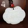 Colgante de Jade Afgano Hebilla de Paz Jade Pixiu Placa de Paz Placa de Dragón y Fénix Colgante de Loto Candado de Paz Guanyin Buda